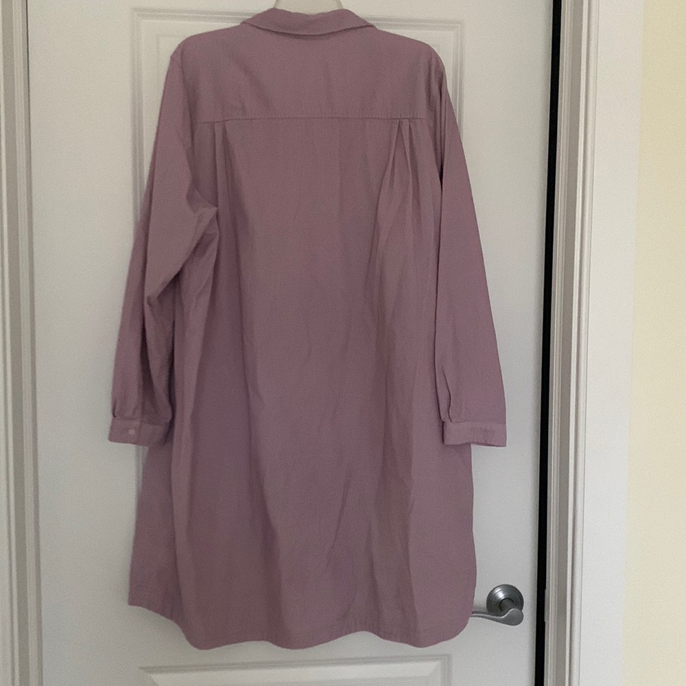 Old Navy Mauve/Pale Purple Midi Shirt Dress - Picture 5 of 8